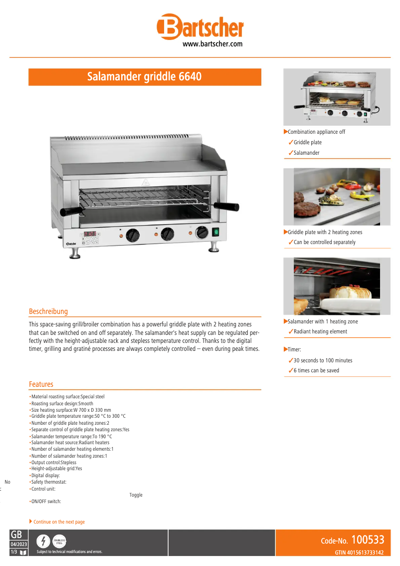 Image de la première page du manuel de l'appareil 100533