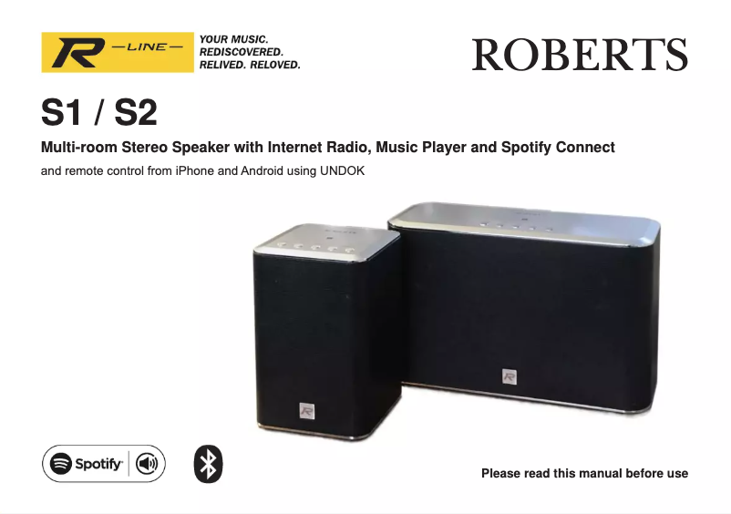 Page n°1 - Manuel utilisateur Roberts R-Line S2