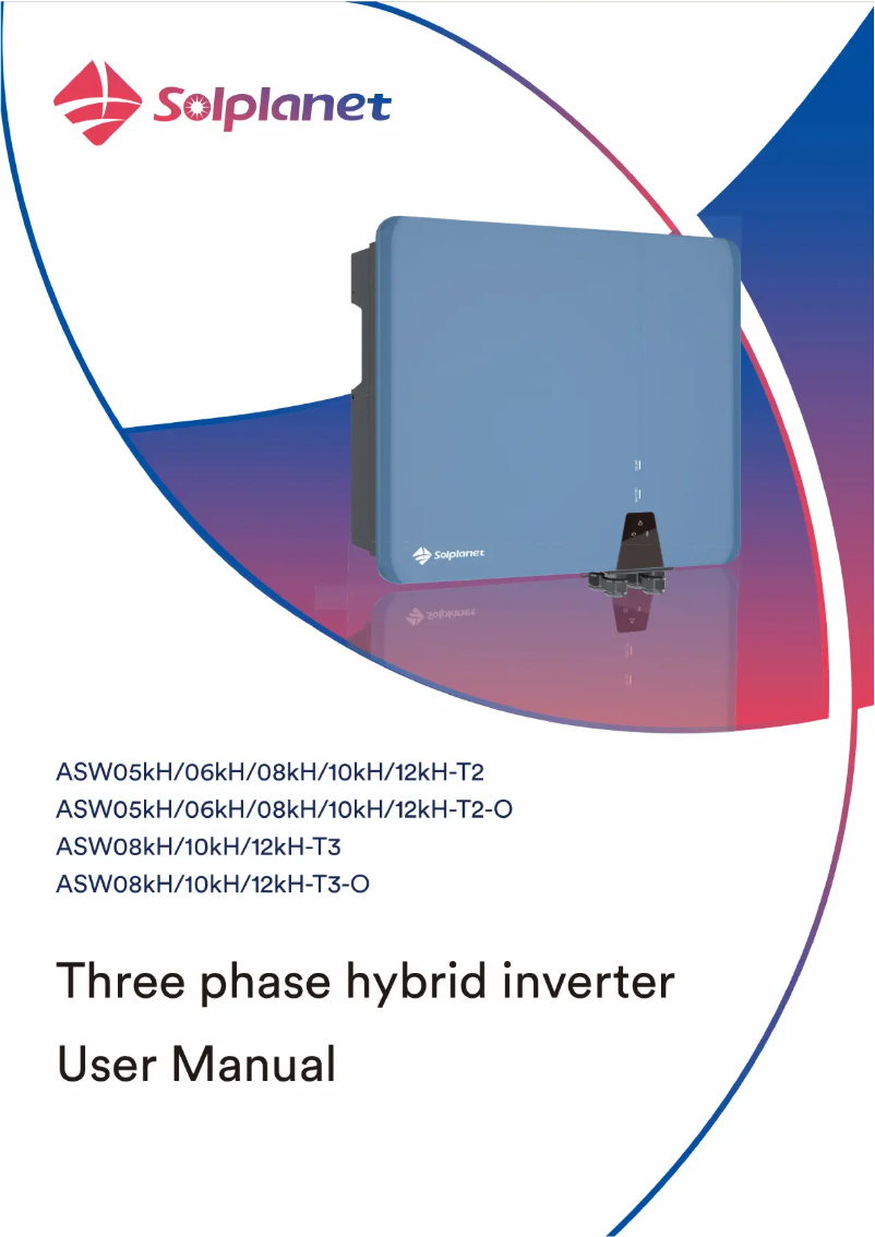 Image de la première page du manuel de l'appareil ASW05kH-T2