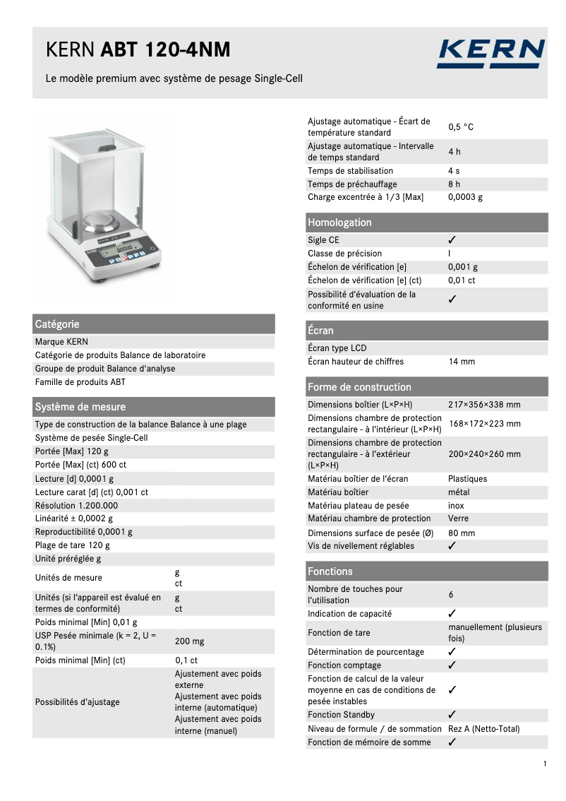 Image de la première page du manuel de l'appareil ABT 120-4NM