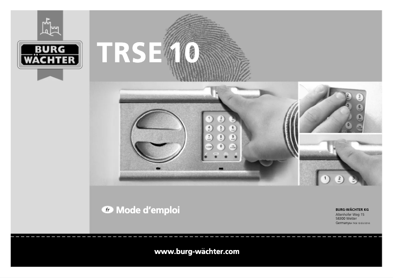 Page n°1 - Manuel utilisateur Burgwachter CL 20 E FS