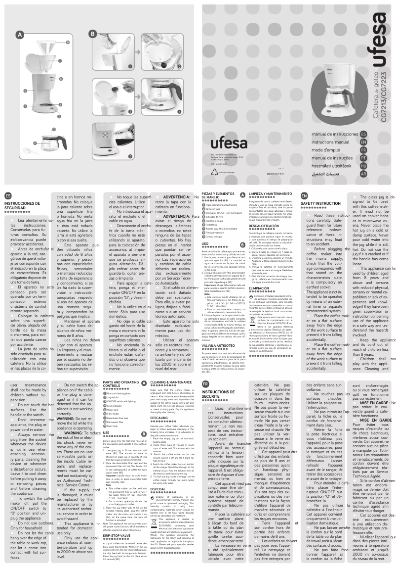 Image de la première page du manuel de l'appareil CG7223