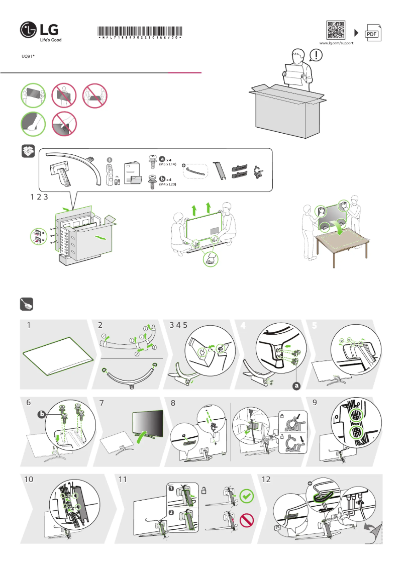 Page n°1 - Guide d'installation LG 86UQ91006LA