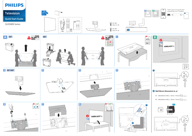 Página 1 del manual Guía de inicio rápido Philips 55OLED809