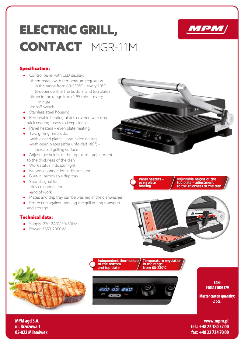 Image de la première page du manuel de l'appareil MGR-11M