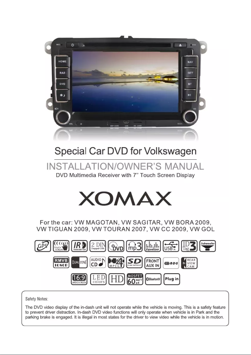 Image de la première page du manuel de l'appareil XM-VW02