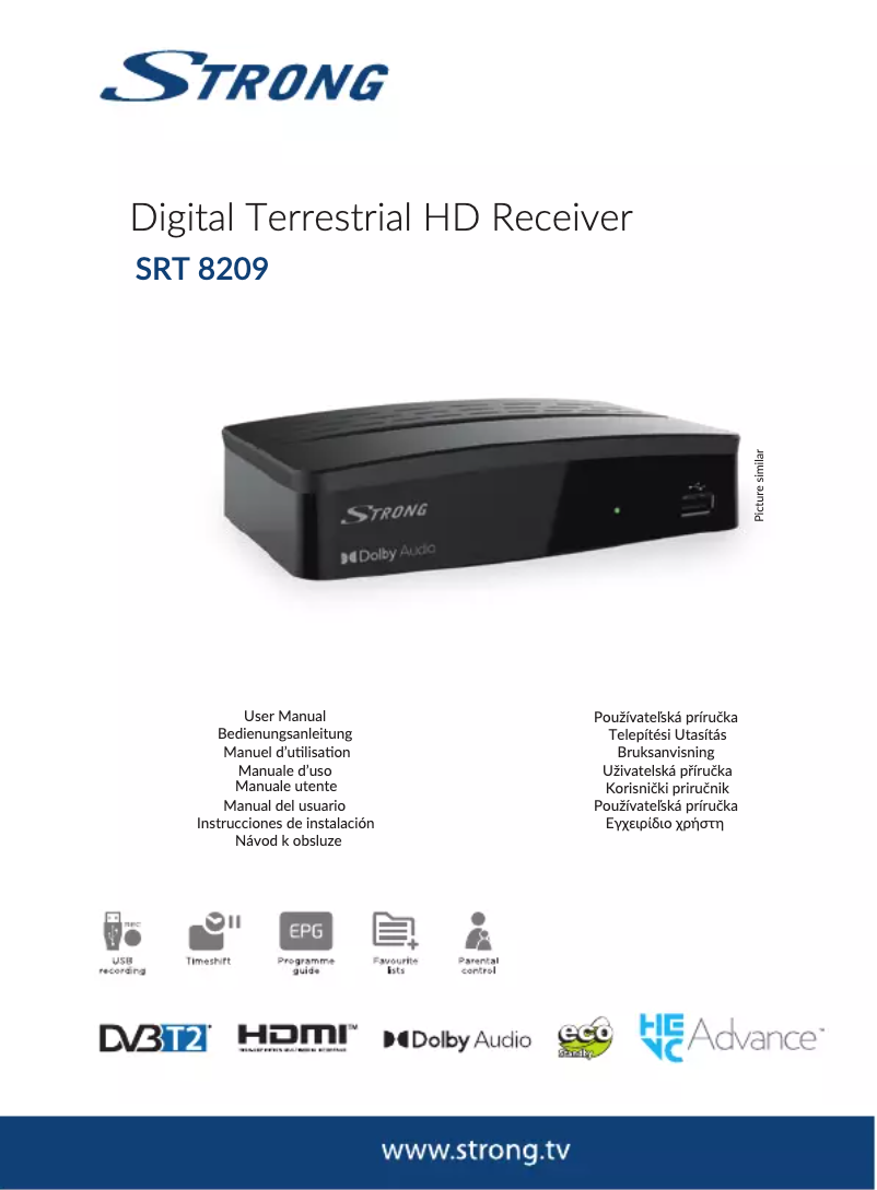Page 1 de la notice Manuel utilisateur Strong SRT 8209