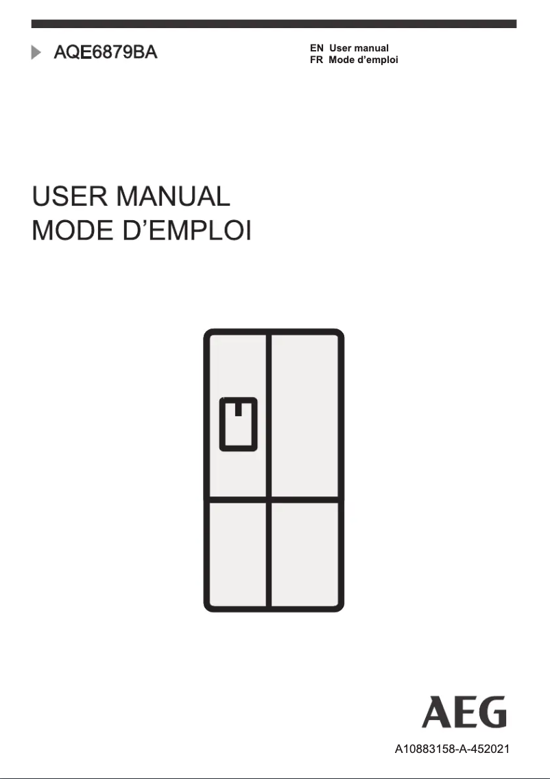 Image de la première page du manuel de l'appareil AQE6879BA