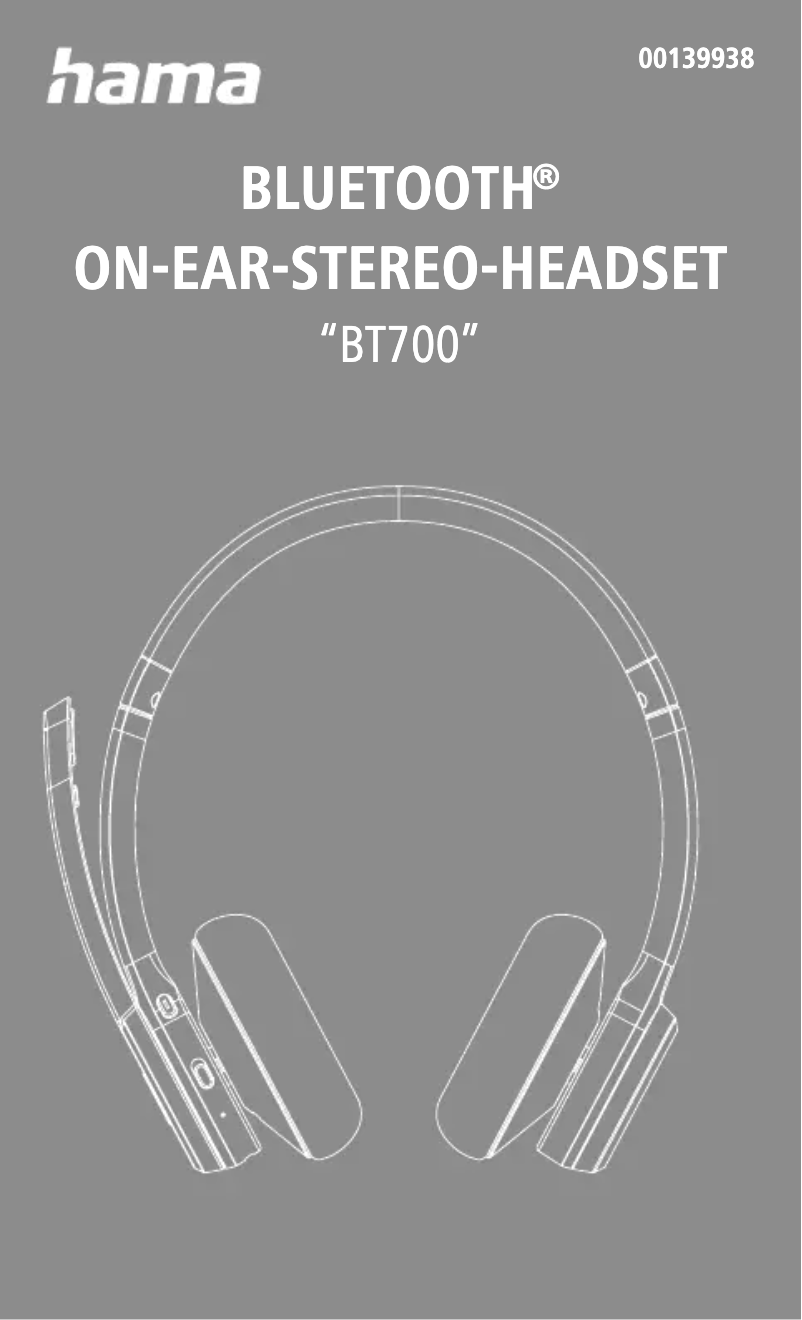 Página 1 del manual Guía de inicio rápido Hama BT700