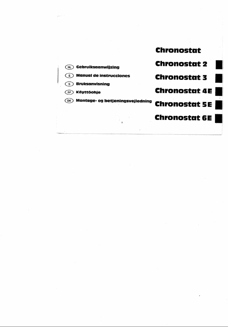 Image de la première page du manuel de l'appareil Chronostat5E