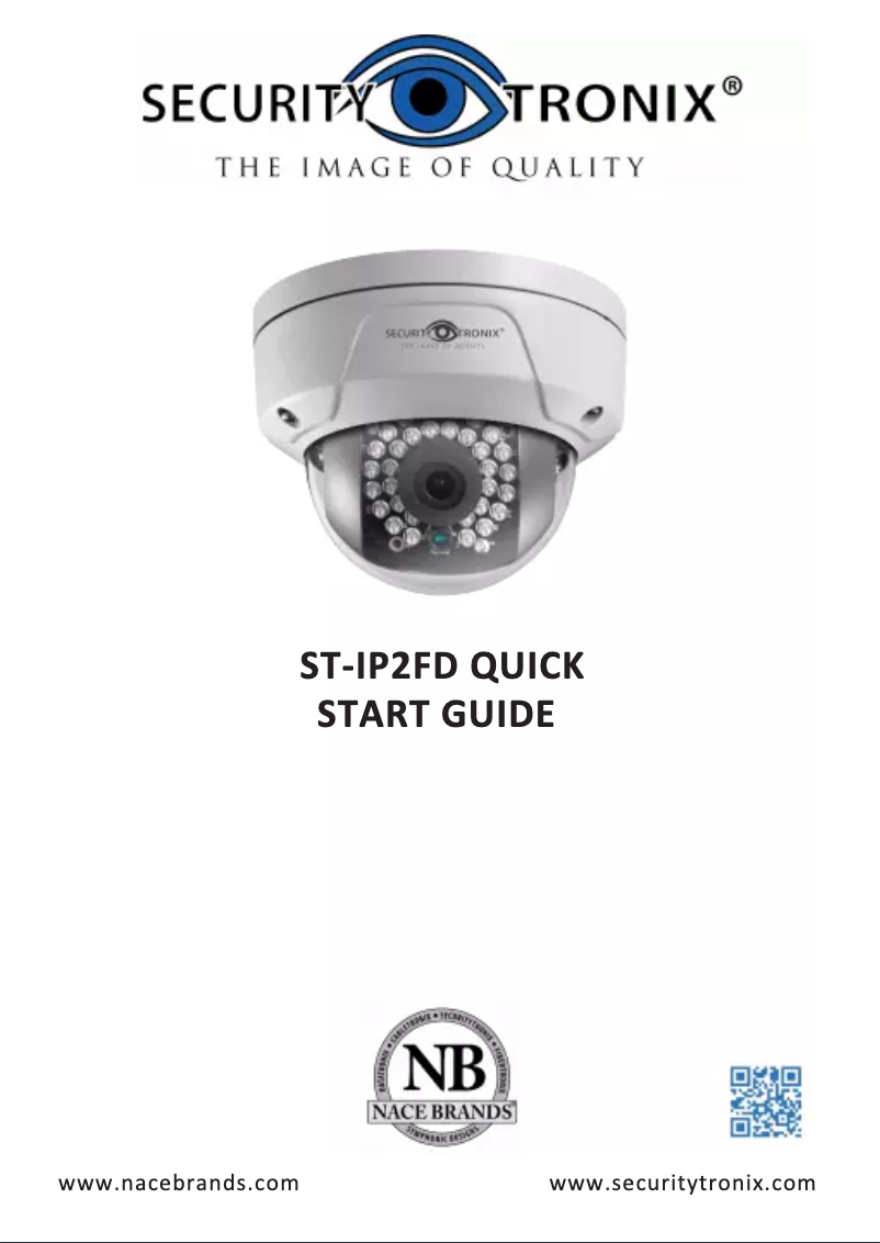 Page n°1 - Manuel utilisateur Security Tronix ST-IP2FD