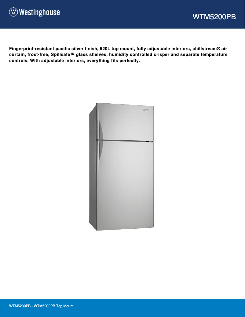 Imagen de la primera página del manual del dispositivo WTM5200PB