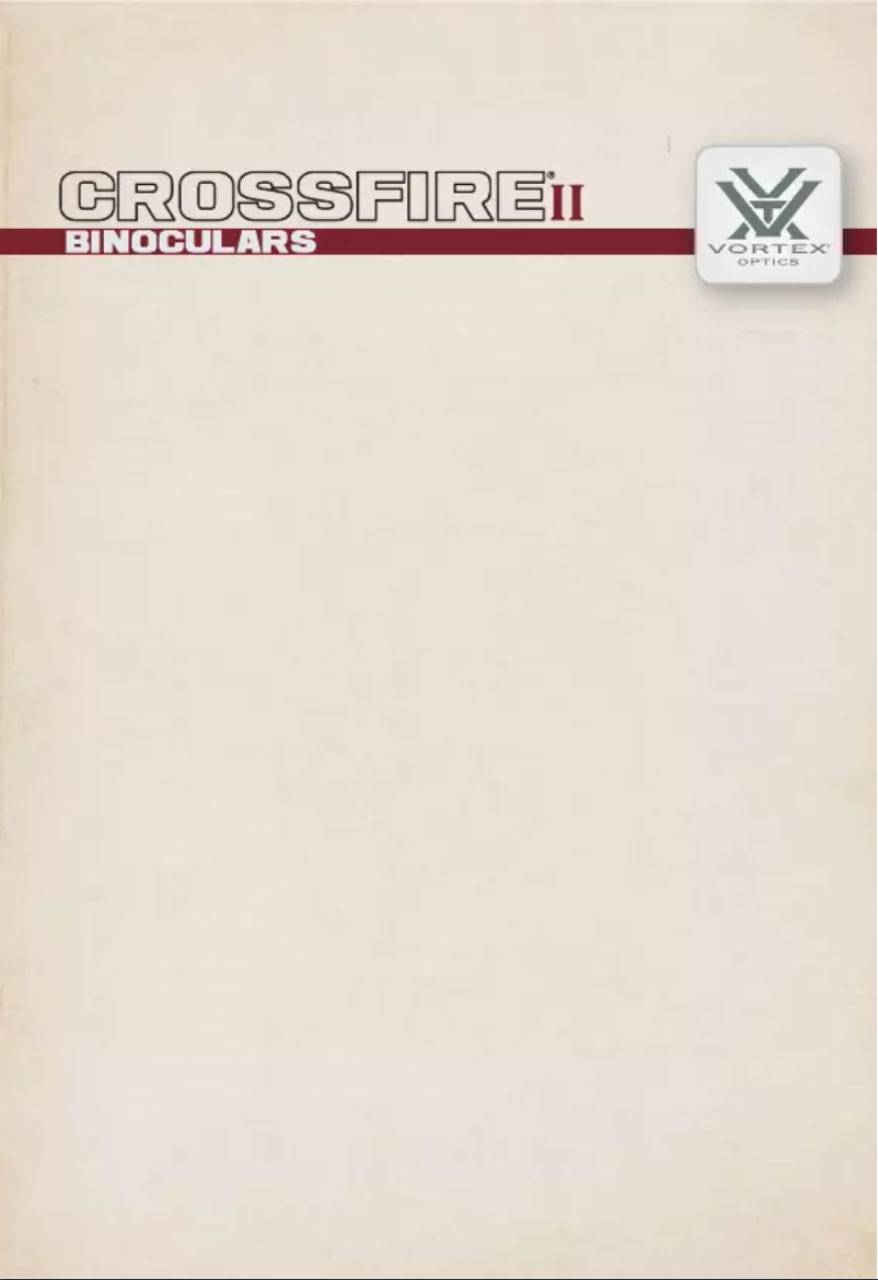 Page n°1 - Manuel utilisateur Vortex Crossfire II 10x42