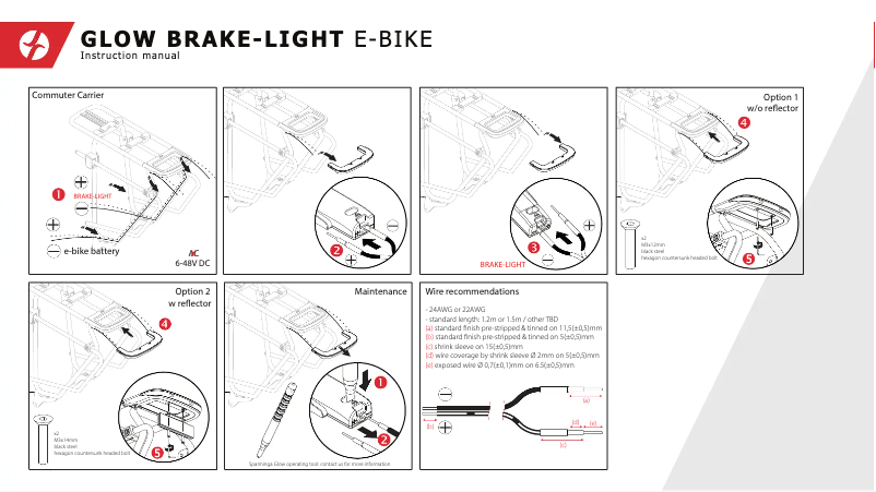 Image de la première page du manuel de l'appareil GLOW BRAKE