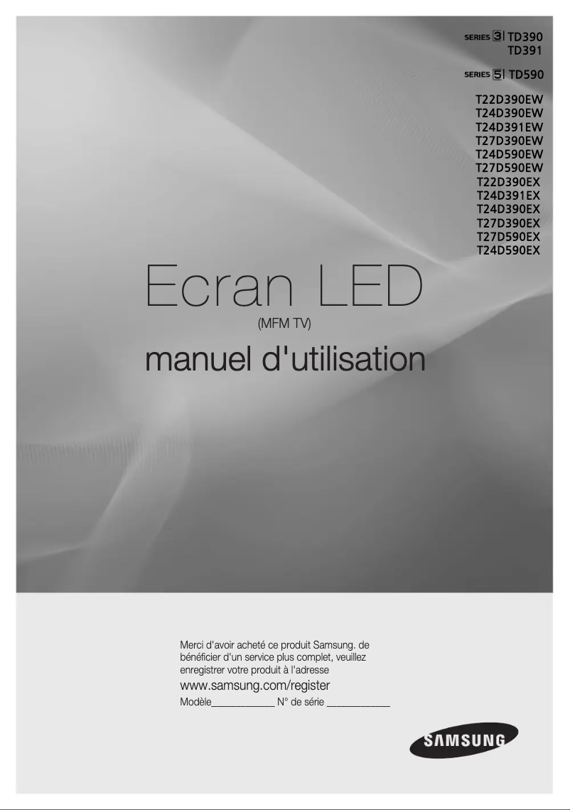 Image de la première page du manuel de l'appareil T24D390EW