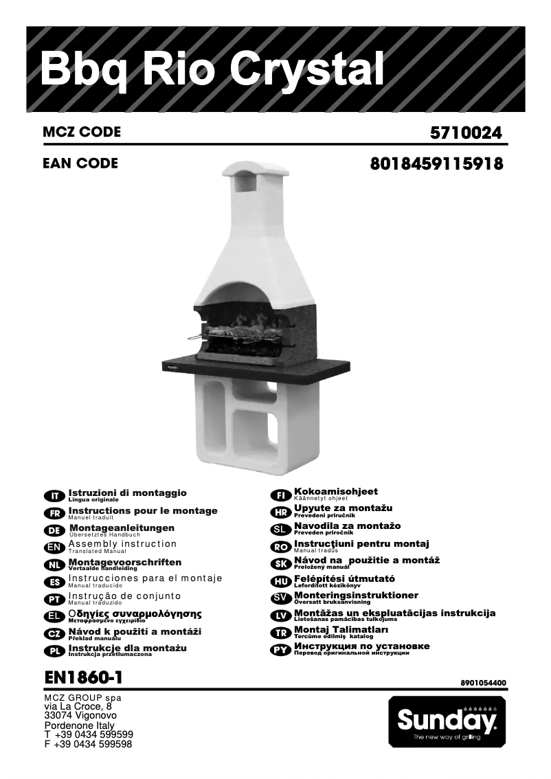 Page n°1 - Manuel utilisateur Sunday 5710026