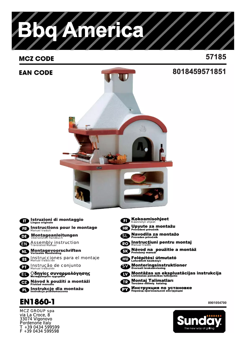 Image de la première page du manuel de l'appareil America Bio