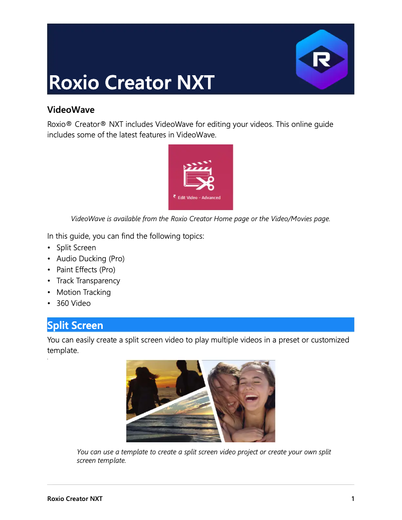 Image de la première page du manuel de l'appareil Creator NXT