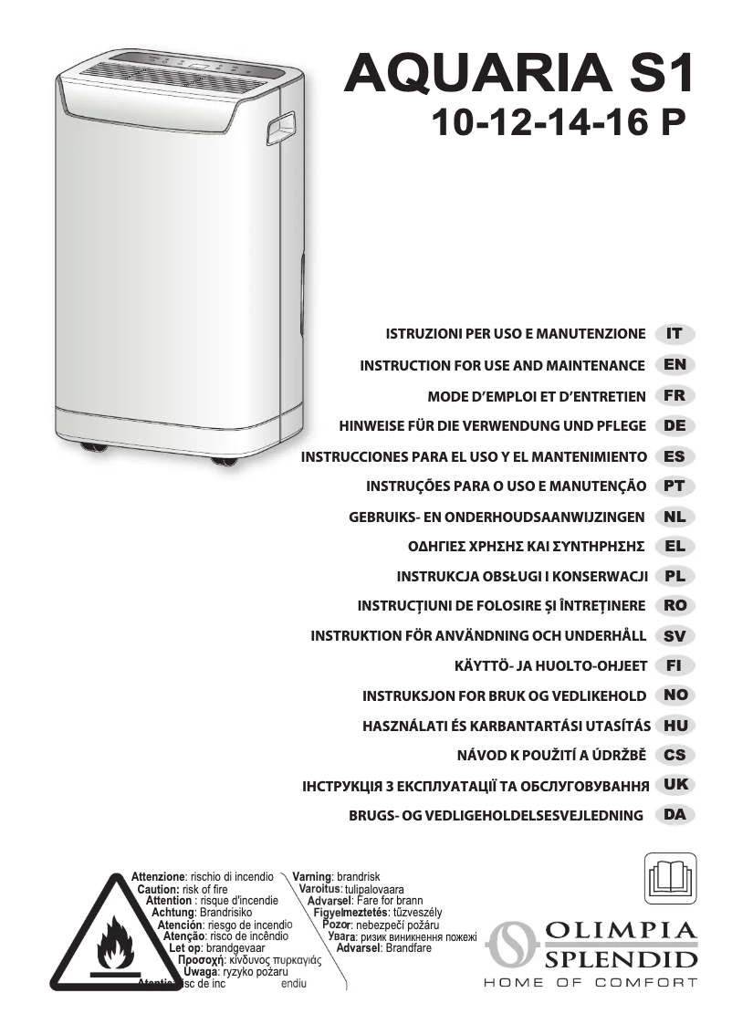 Página 1 del manual Manual de usuario Olimpia Splendid Aquaria S1 12 P