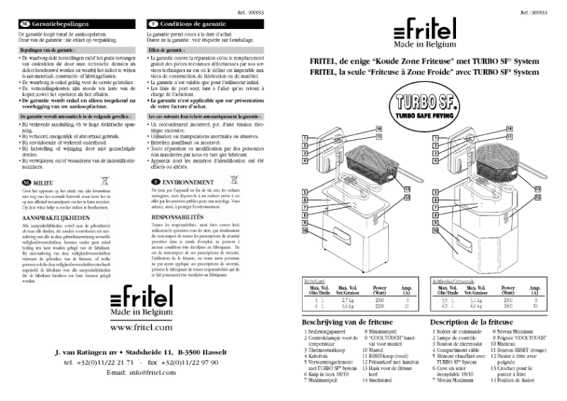 Page 1 de la notice Manuel utilisateur Fritel Comfort 30 865