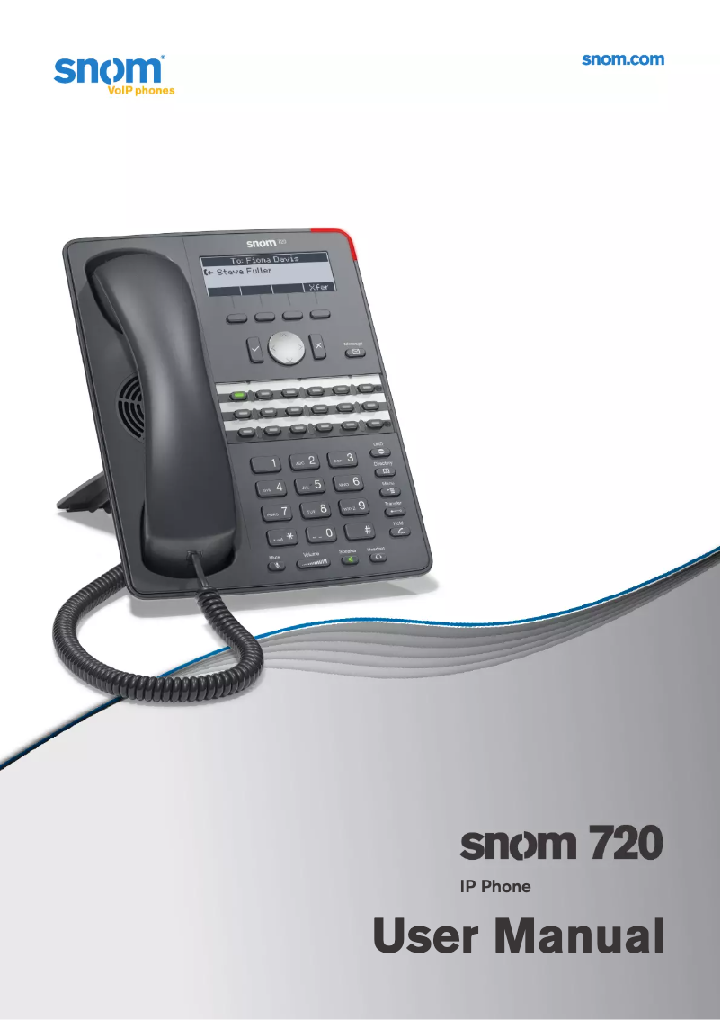 Page 1 of the manual User Manual Snom 720