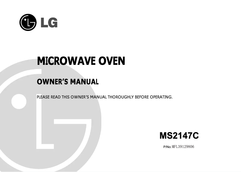 Image de la première page du manuel de l'appareil MS2147C