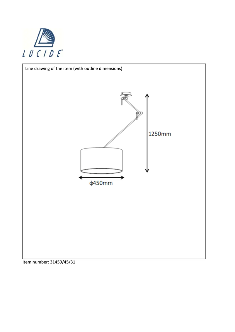 Página 1 del manual Manual de usuario Lucide Eleni 31459/45/31