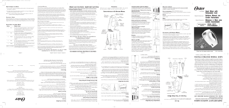 Página 1 del manual Manual de usuario Sunbeam Mixmaster 2525
