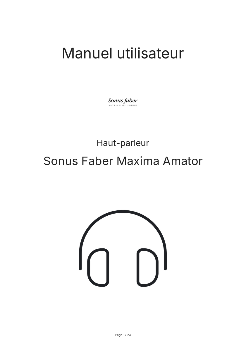 Image de la première page du manuel de l'appareil Maxima Amator