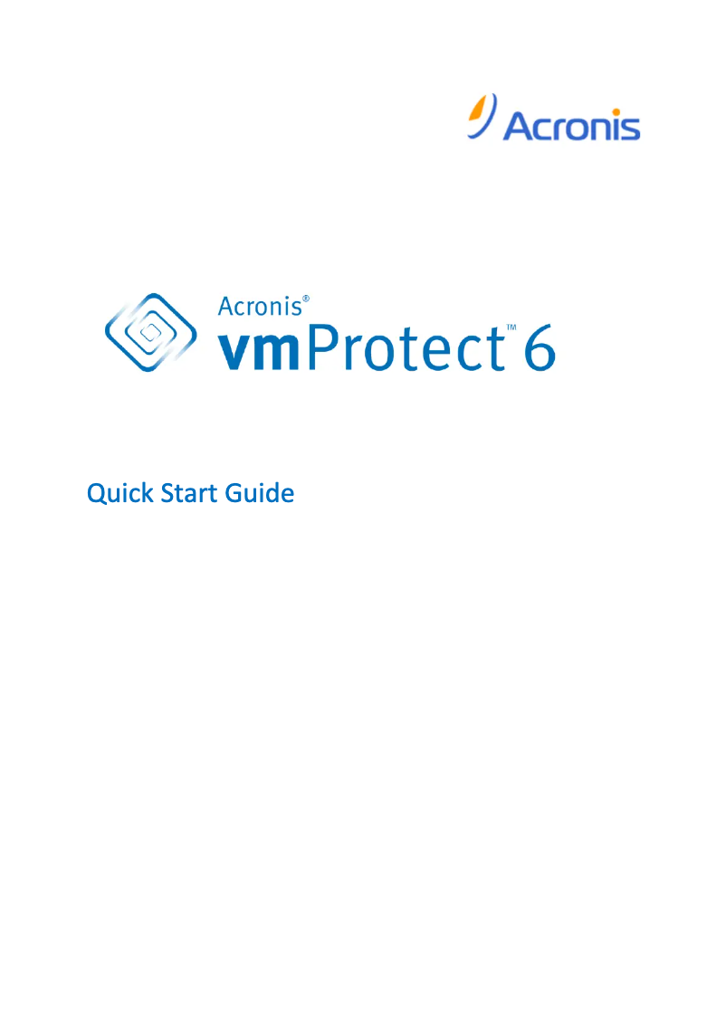 Image de la première page du manuel de l'appareil vmProtect 6