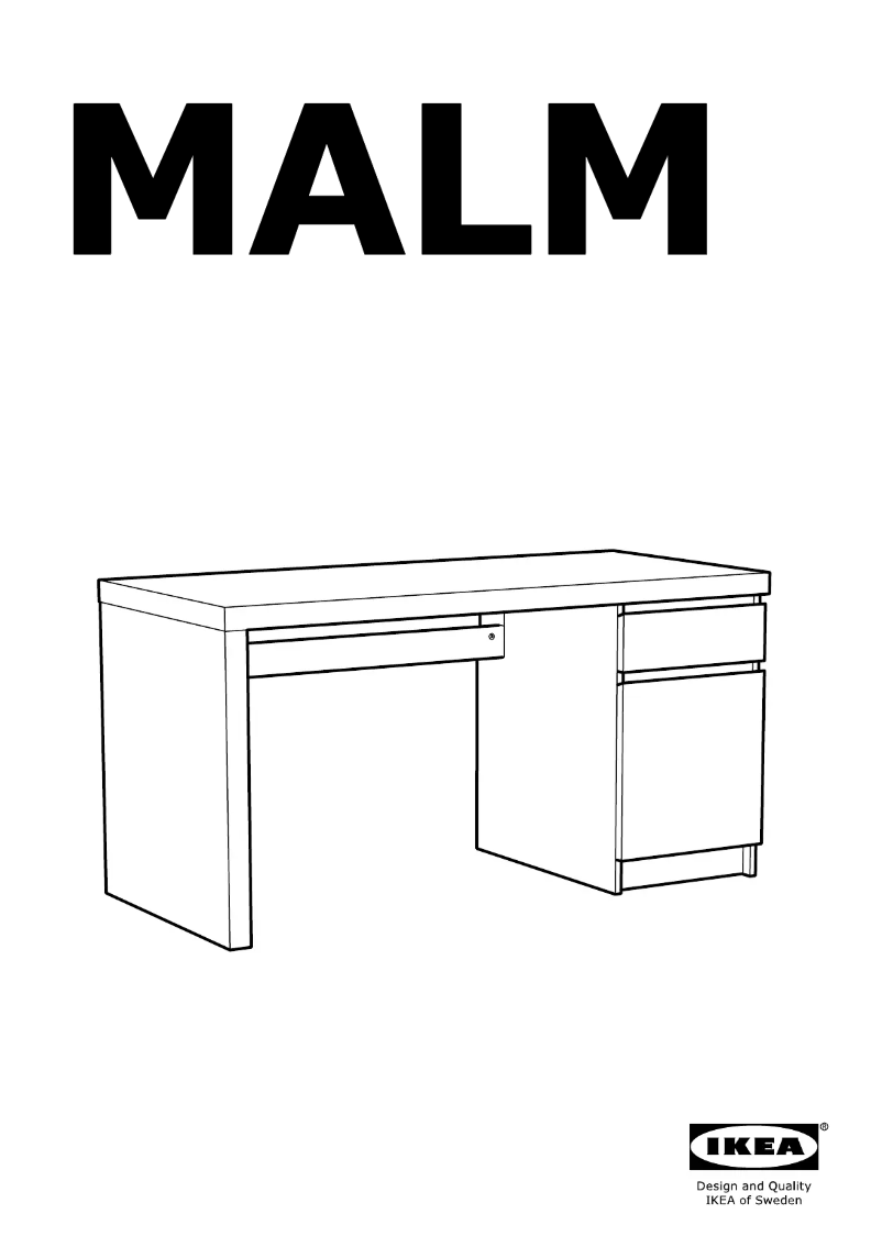 Page 1 de la notice Manuel utilisateur Ikea MALM 802.141.58