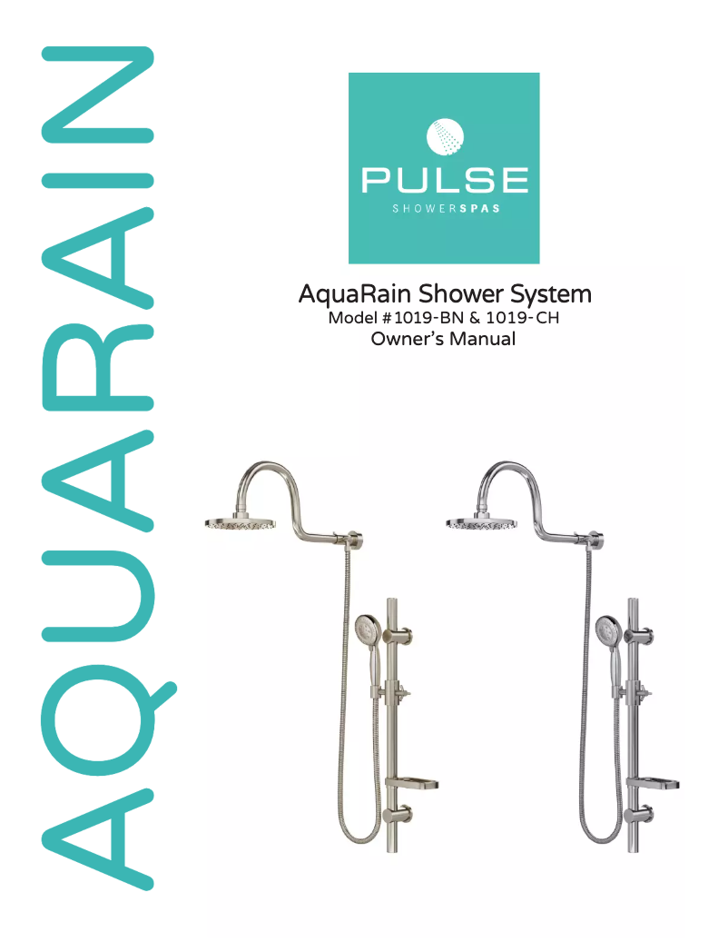 Página 1 del manual Manual de usuario Pulse ShowerSpas AquaRain 1019-BN