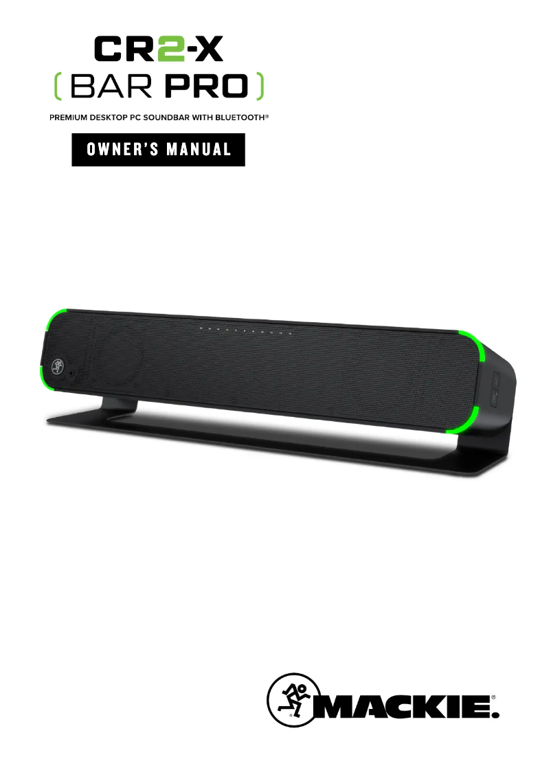 Image de la première page du manuel de l'appareil CR2-X Bar PRO