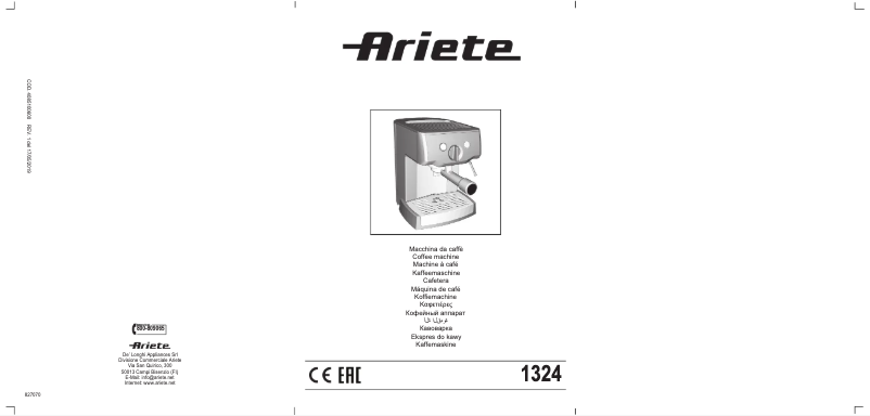 Page 1 de la notice Manuel utilisateur Ariete 1324