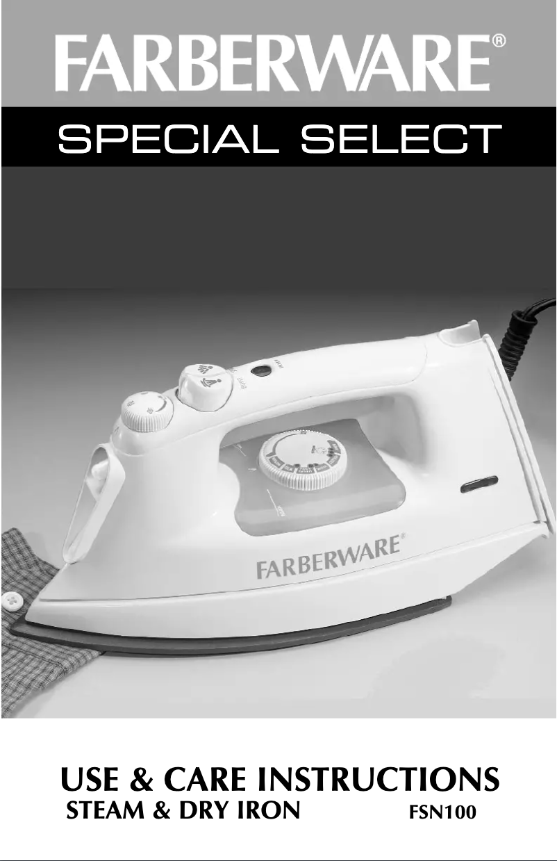 Page n°1 - Manuel utilisateur Farberware FSN100