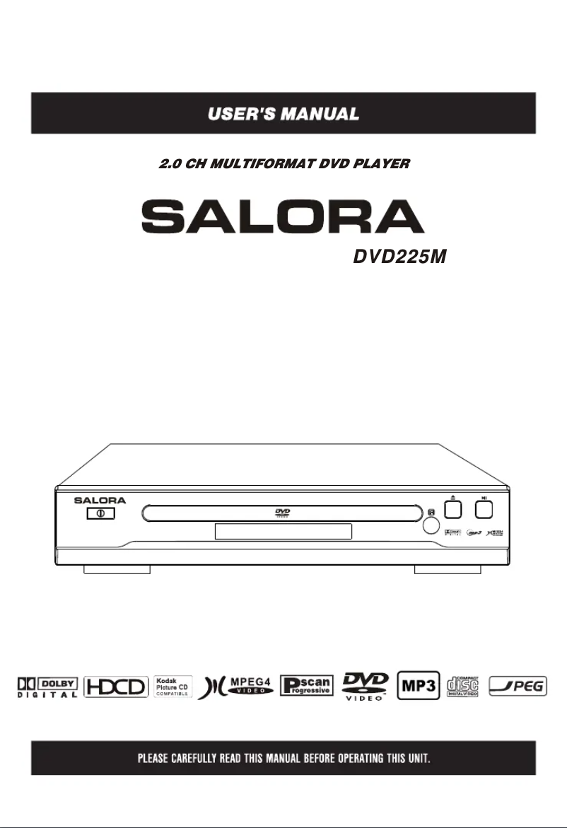 Image de la première page du manuel de l'appareil DVD225M