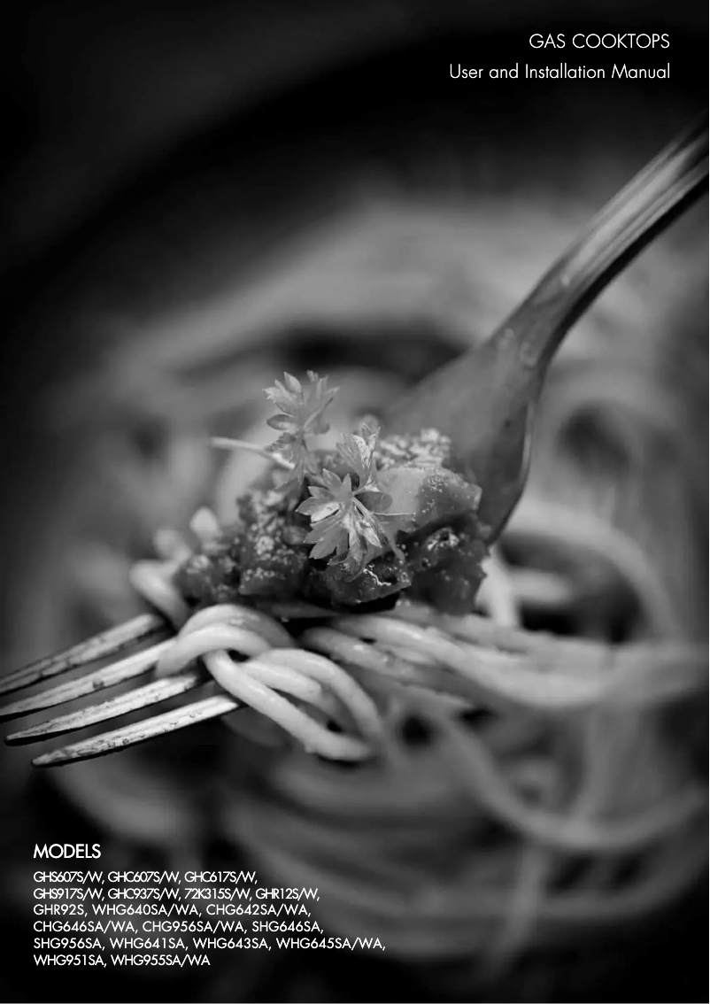 Página 1 del manual Manual de usuario Chef GHC937W