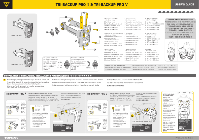 Image de la première page du manuel de l'appareil TRI-BACKUP PRO V