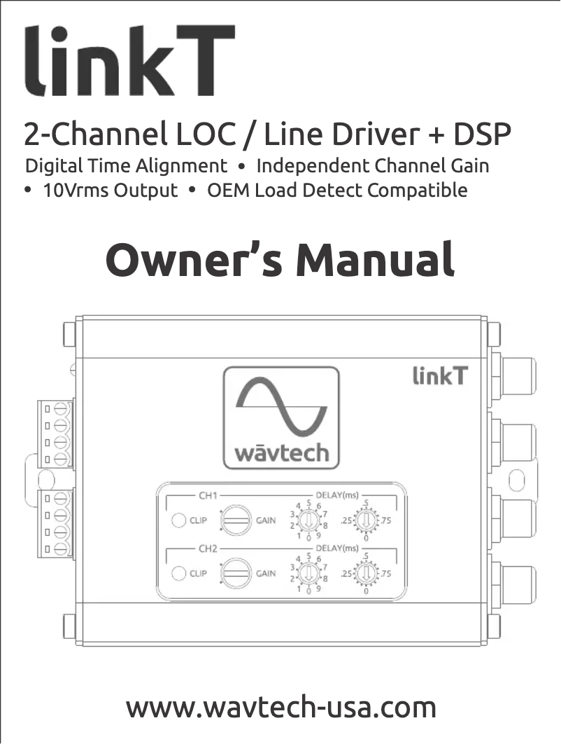 Page 1 de la notice Manuel utilisateur Wāvtech LinkT