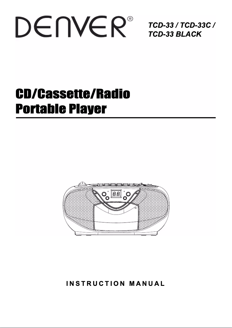 Página 1 del manual Manual de usuario Denver TCD-33