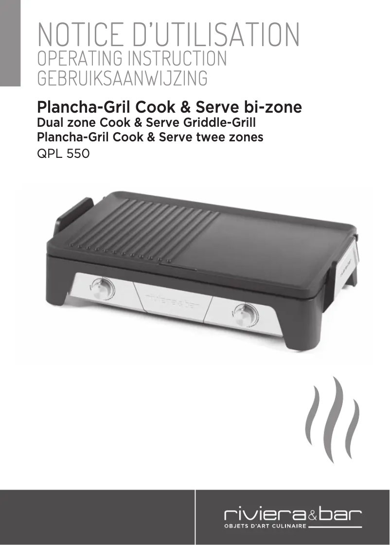 Page n°1 - Manuel utilisateur Riviera & Bar QPL550