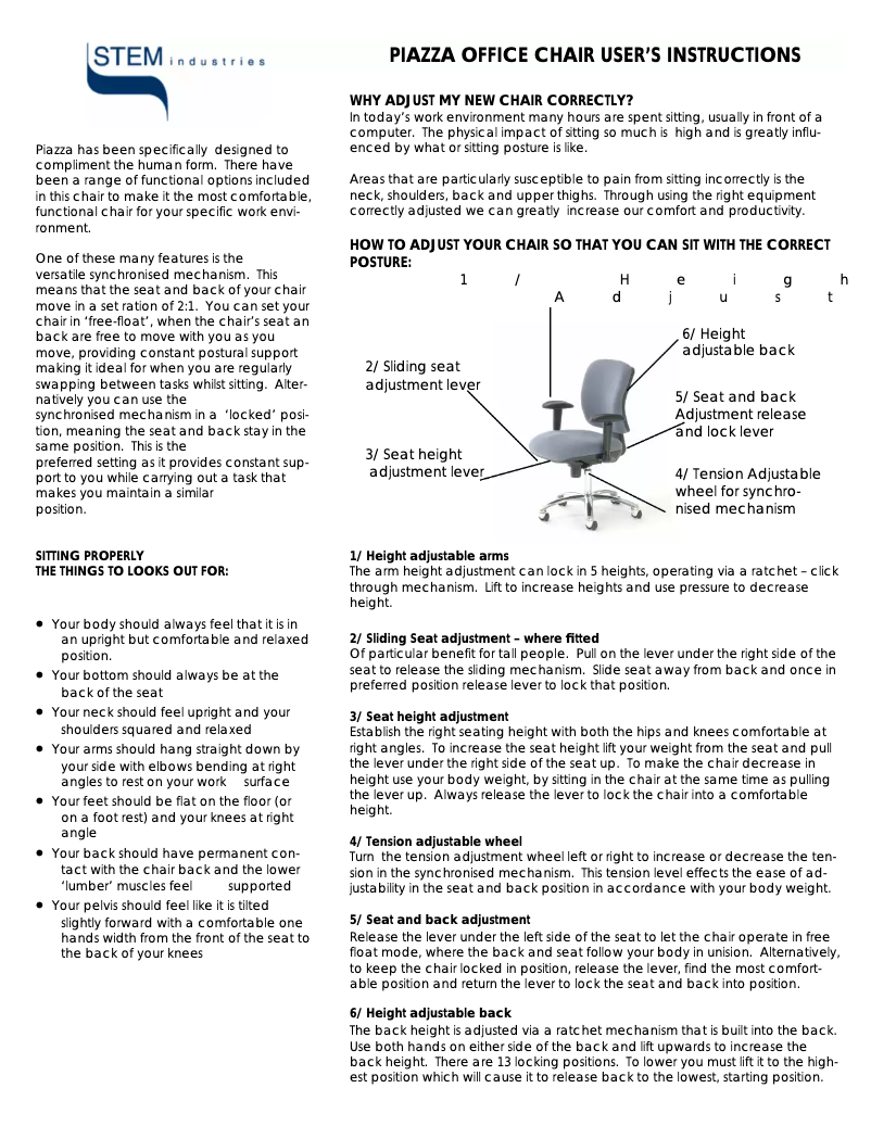 Página 1 del manual Manual de usuario Stem Piazza 6800
