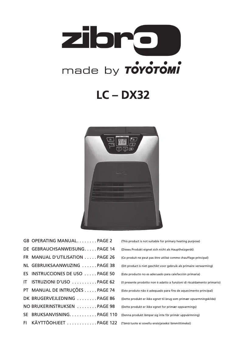 Image de la première page du manuel de l'appareil LC DX 32