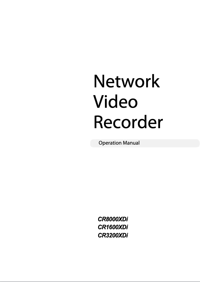 Page n°1 - Manuel utilisateur Costar CR1600XDI