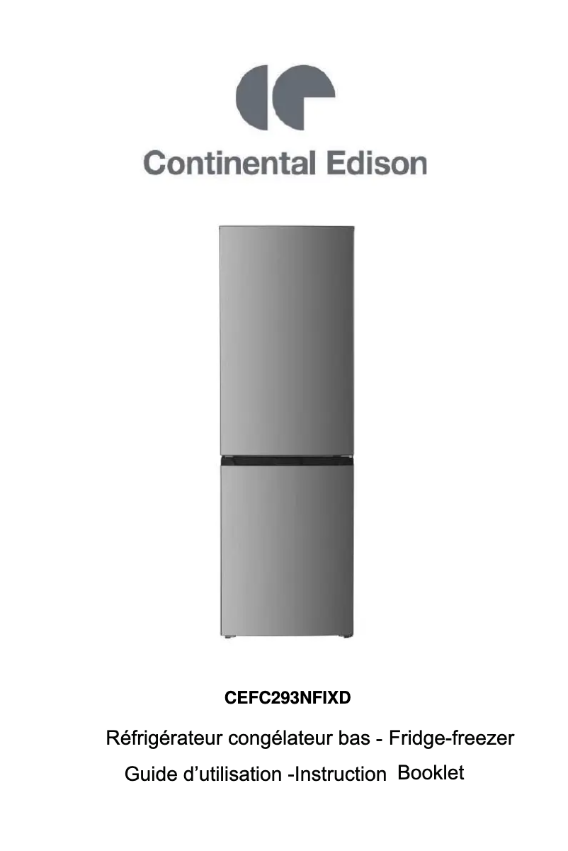 Image de la première page du manuel de l'appareil CEFC293NFIXD