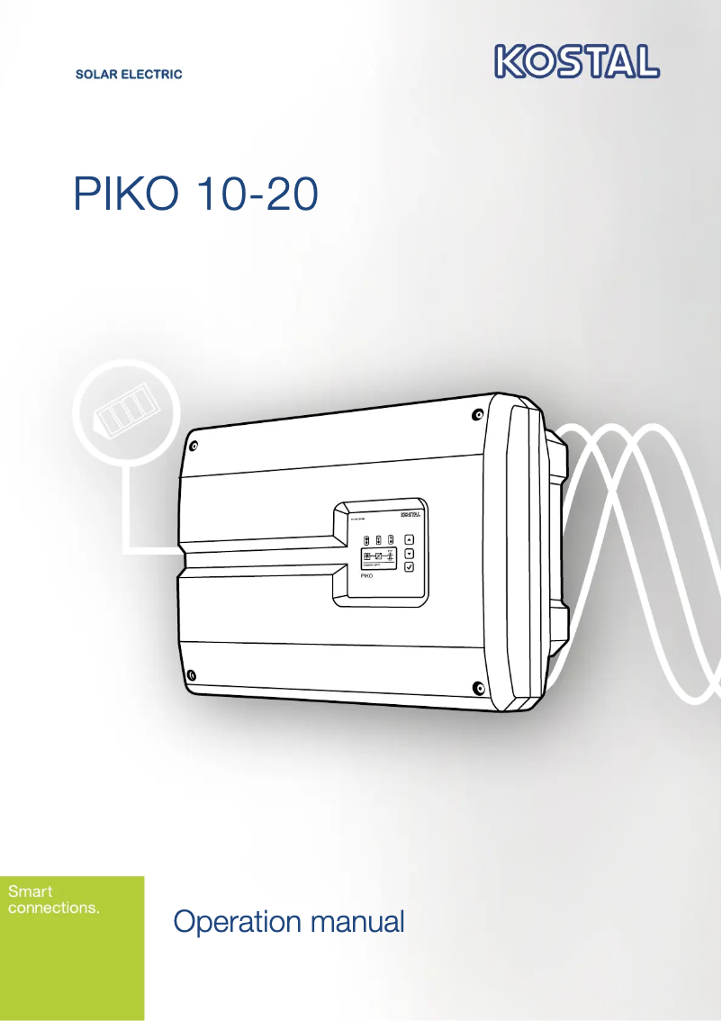 Page 1 de la notice Manuel utilisateur Kostal PIKO 15