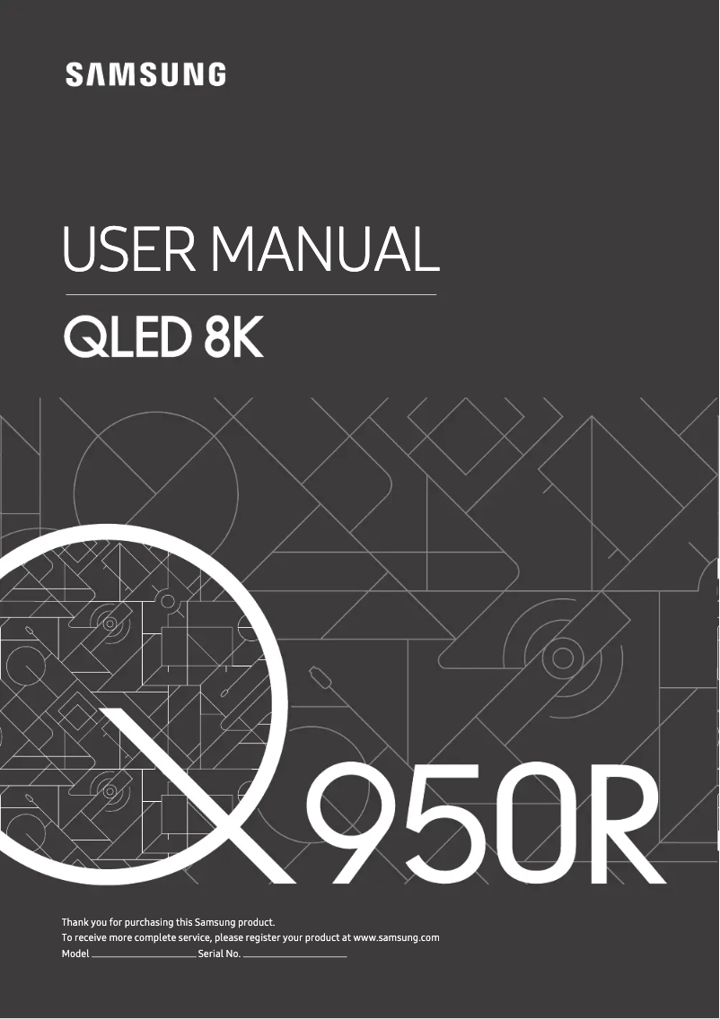 Image de la première page du manuel de l'appareil QLED 8K QE75Q950R