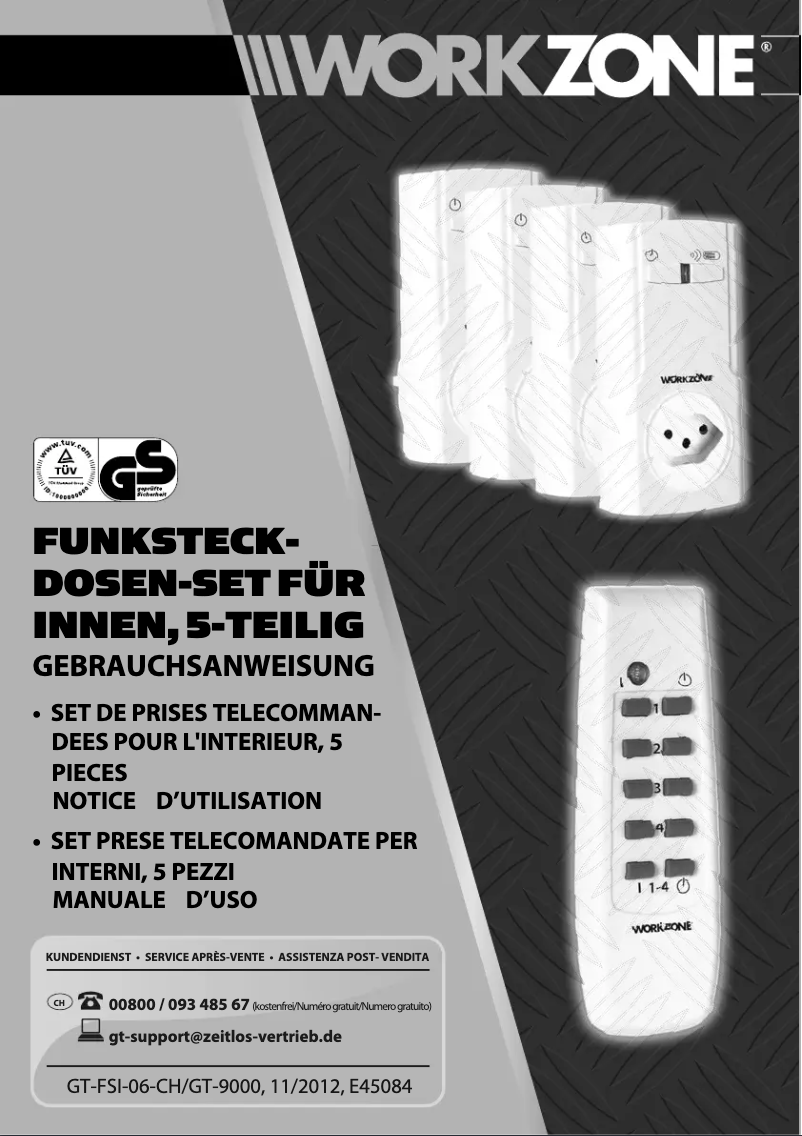 Page n°1 - Manuel utilisateur Workzone GT-FSI-06
