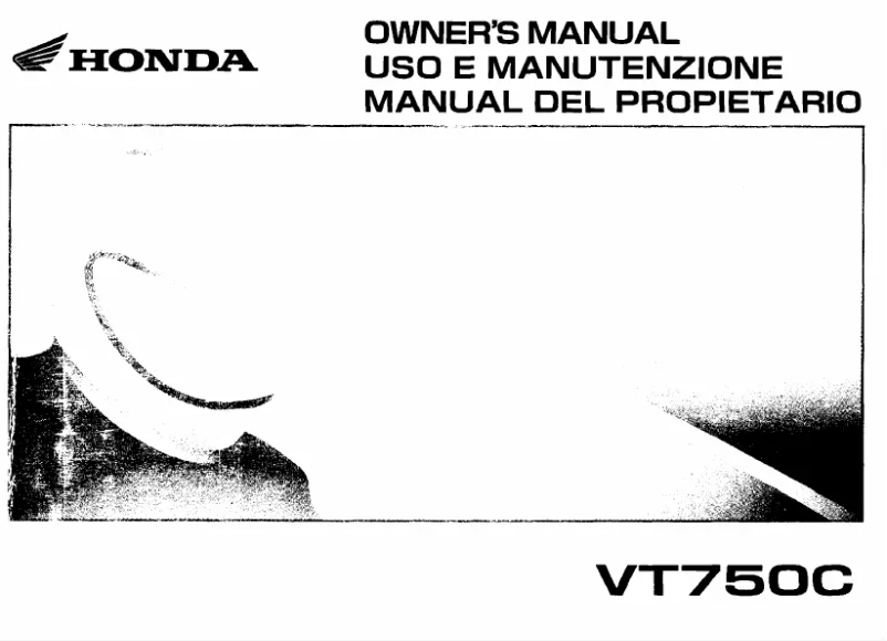 Page 1 de la notice Manuel utilisateur Honda VT750C (2006)