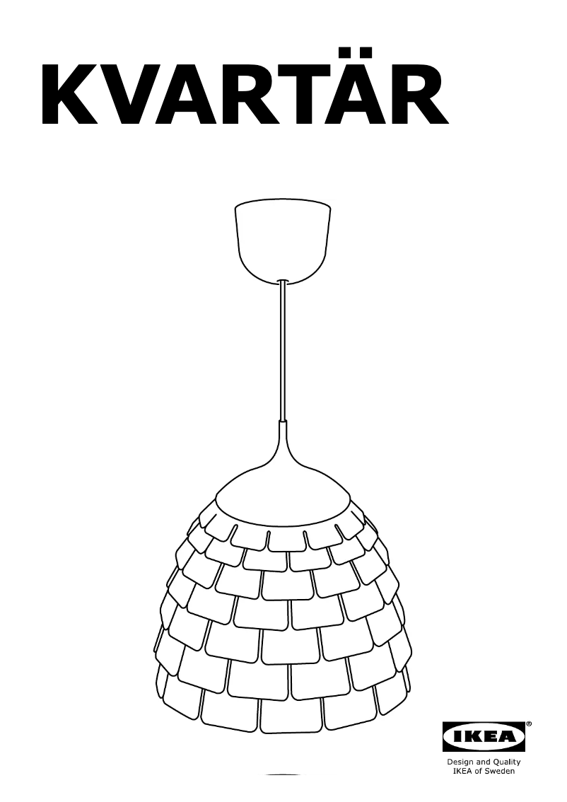 Page 1 de la notice Manuel utilisateur Ikea KVARTAR